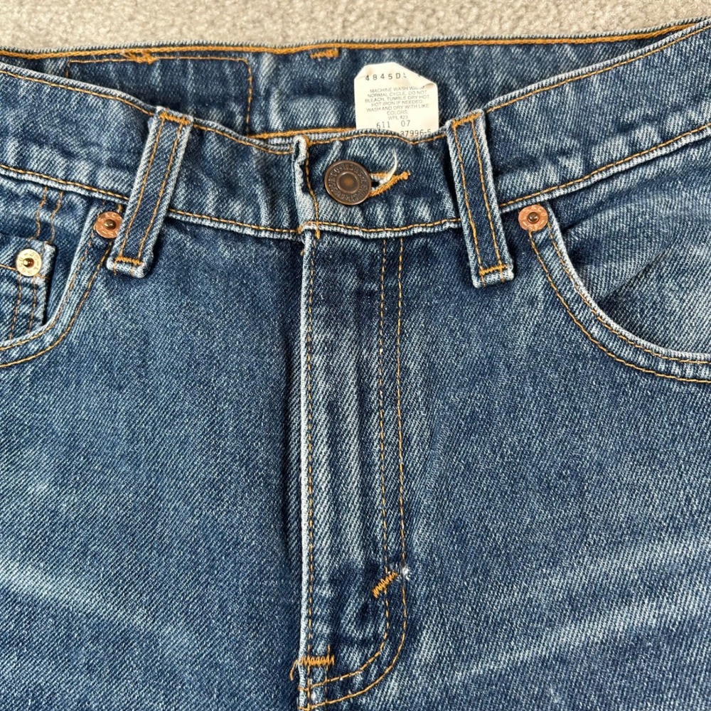 Vintage 90s Levis 550 Relaxed Fit Jeans Kids 3 JR L Blue High Rise Made In USA - Picture 4 of 16